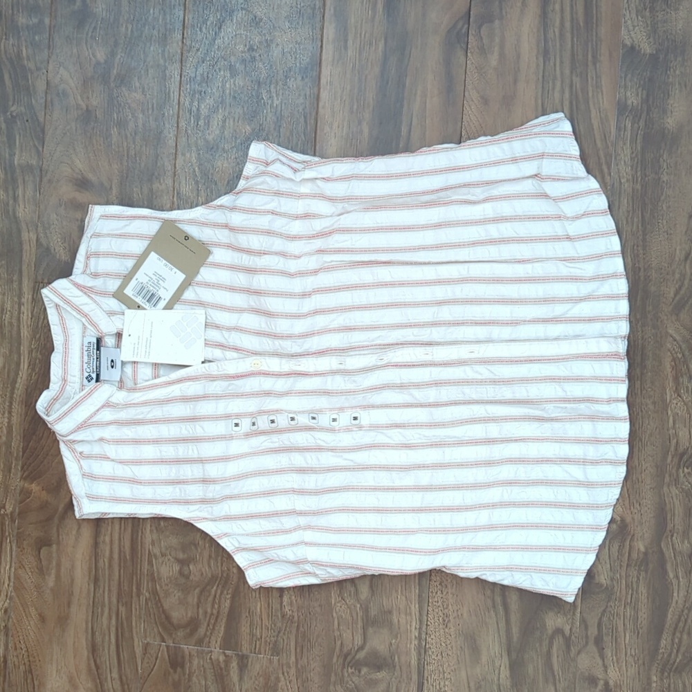 New With Tags Columbia Button Down Sleeveless Top